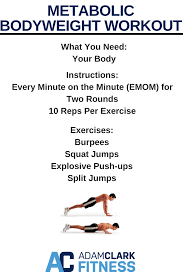 Metabolic Bodyweight Workout Time To Get Explosive If You Re Looking For A Quick Workout That Burns Calories Builds Power And Gets The Heart Rate Up There