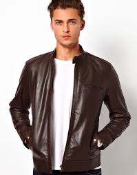 46 Asos Leather Biker Jacket Brown Leather Bomber Jacket Biker Jacket Men Leather Jeans Men