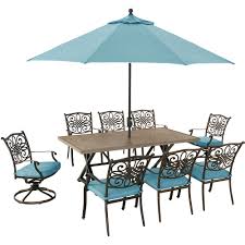 Maybe you would like to learn more about one of these? Hanover Traditions 9 Piece Set In Blue With 6 Chairs 2 Swiv