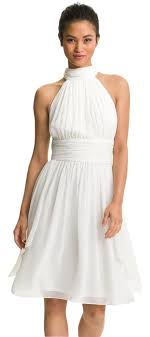 Maggy London Ivory Ruched Chiffon Halter Short Cocktail Dress Size 12 L