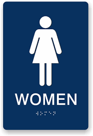 Choose from 400000+ bathroom symbol graphic resources and download in the form of png, eps, ai or psd. Non Accessible Women S Restroom Ada Braille Sign 6x9
