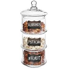 Rounded hemisphere ball shaped glass flower clear gl. Decorative W Set Of 3 Clear Glass Apothecary Jars Elegant Storage Jar With Lid Home Garden Patterer Bath