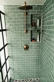 Tivoli 3 X 6 Ceramic Subway Tile In 2020 Green Tile Bathroom Eclectic Bathroom Design Eclectic Bathroom