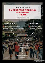 Desde el pasado 28 de abril de 2021 se han venido presentado marchas todos los días en diferentes ciudades del país en contra del gobierno. Qt3v1lt68ux6m