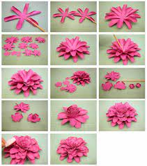 Bits Of Paper 3d Dahlia Another Mum Paper Flower Paper Flower Patterns Paper Flowers Paper Flowers Diy