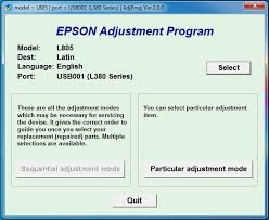 Epson L805 Adjustment Program Printer Epson Programing Software