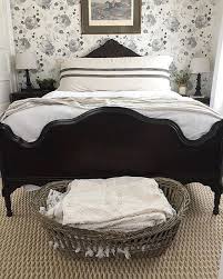 Bedroom Black And White Floral Wallpaper Eclectic Home Tour The Willow Farmhouse In 2020 With Images Guest Bedroom Remodel Floral Wallpaper Bedroom Remodel Bedroom