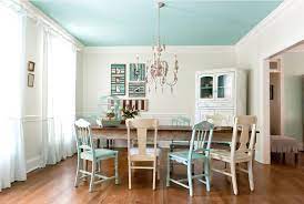 Maybe you would like to learn more about one of these? Dining Room With Turquoise Ceiling White Walls With Colored Ceiling 915x613 Wallpaper Teahub Io