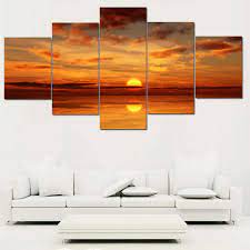 Find great deals on ebay for canvas painting sunrise. Fashion Wall Art Sea Full Sunrise Decoration Abstract Large Canvas Painting 5 Parts Set No Frame Can Be Customized Canvas Painting Large Canvas Paintinglarge Canvas Aliexpress