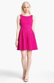 Susana Monaco Scoop Back Fit Flare Dress Nordstrom Fit Flare Dress Dresses Pink Cocktail Dress