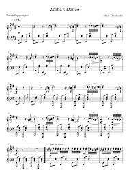 In the memory of the last party of a wonderful camp! Zorba S Dance Sirtaki Sheet Music For Piano Solo Musescore Com
