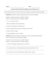 Quotation Marks Adding Re Writing P 1 Intermediate Png 612 792 Punctuation Worksheets Quotation Marks Quotations