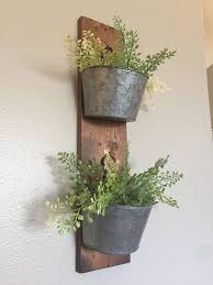 Greenery Included This Rustic Indoor Wall Planter Makes A Beautiful Addition To Any Room The Rustic Planters Wall Planters Indoor Vertical Wall Planter Pots