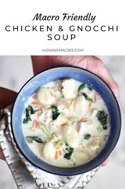 Lighter Chicken Gnocchi Soup How We Macro Recipe Chicken Gnocchi Gnocchi Soup Macro Friendly Recipes
