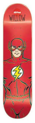 X Dc Comics Collaboration The Flash Skateboard Deck Willow 7 75 Cyber Skate Shop Skateboard Decks The Flash Skateboard