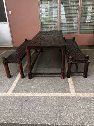 All products from bamboo dining set category are shipped worldwide with no additional fees. Bamboo Dining Set Furniture Home Living Furniture Tables Sets On Carousell