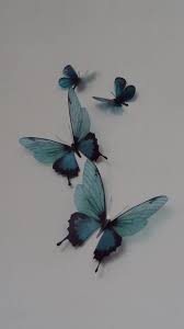 3d Butterfly Wall Art 4 Presented In An Organza Gift Bag Butterflies Represent New Beginnings And Blue Butterfly 3d Butterfly Wall Art Blue Butterfly Wallpaper