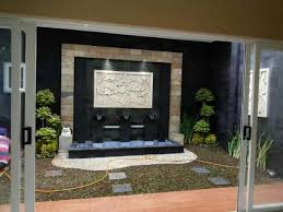 Kolam Minimalis Batu Andersit Batu Palimanan Ornamen Kolam Ikan Halaman Belakang Kolam Halaman Belakang
