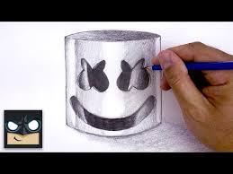 With the help of this material you can make this drawing. How To Draw Marshmello Sketch Tutorial Myhobbyclass Com