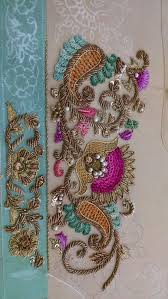 Punjabi Salwar Suit Nivetas Https Www Facebook Com Punjabisboutique Bead Embroidery Patterns Hand Embroidery Designs Beaded Embroidery