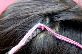 Milkmaid braids for short hair. How To Do Easy Diy Hair Wraps With Kids Pink Stripey Socks