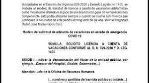 Señor director general de migración y extranjería dicha solicitud es debido a (sí es una institución o sociedad quien solicita visa consultada, exponer. Ejemplo De Solicitud De Vacaciones Actualizado Abril 2021