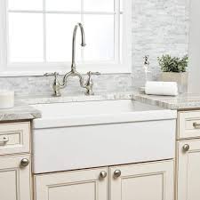 reversible fluted fireclay farm sink