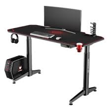 Black office cubicles with white computer tables and black office chairs. Gaming Desk Computer Table For Gamer Shop Ultradesk Europe