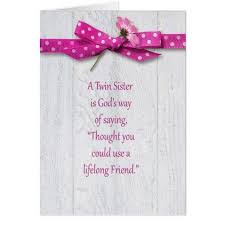 Birthday Gifts For Twin Adults Birthday For Twin Sister Card Zazzle Com Birthday Cards For Twins Little Sister Gifts Trending Christmas Gifts