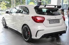 Lihat promo dan simulasi kredit untuk bulan juli, dan lihat apa saja perbedaan mobil ini dari varian lainnya. Galeri Mercedes Benz A 45 Amg 4matic
