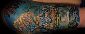 The stunning details in the tree tattoo above are impeccable! 75 Tree Sleeve Tattoo Designs For Men Ink Ideas With Branches