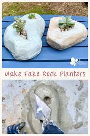 They are easy to make with a few simple ingredients. Make A Diy Faux Rock Planter From Cement Artsy Pretty Plants