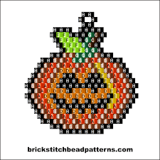 Brick Stitch Bead Patterns Journal Halloween Pumpkin Free