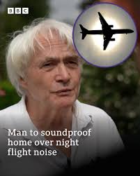 A man living beneath the Leeds Bradford Airport flightpath has said he is  soundproofing his home due to being "woken during the night" by flights.  Read more: https://bbc.in/44ZwhOc