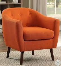 Lucille Orange Accent Chair Orange Chairs Living Room Orange Accent Chair Orange Accents Living Room