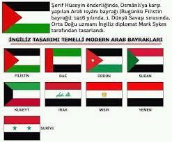 Dünya savaşı boyunca osmanlı devleti'nden bağımsızlığı almak için başlatılan arap i̇syanları'nın simgesi olan bayraktan alır. Filistin Bayragi Ilk Olarak Serif Ergenekon Dergisi Facebook