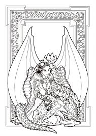 Dragon Enchantress Lines By Deviantashtareth Dragon Coloring Page Coloring Pages Coloring Books