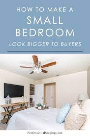 The master bedroom is critical to home staging success because it's the oasis of the home. How To Make A Small Bedroom Look Bigger To Buyers Mhm Professional Staging