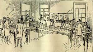 Setting up evm in polling station. Voting Booths Were A Radical 19th Century Reform To Stop Election Fraud Atlas Obscura