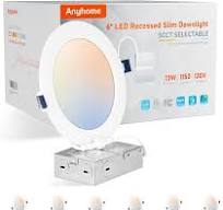 Anyhome 12 Pack 6 Inch LED Recessed Lighting with Junction ...