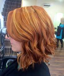 Ginger Hair Long Bob Waves Long Bob Hairstyles Pretty Hairstyles Purple Red Hair Color