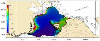 Bathymetric Model Generated Using The Data Collected By The