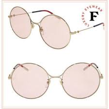 Maybe you would like to learn more about one of these? Gucci 0395 Gold Pink Sylvie Round Metal Retro Sunglasses Gg0395s Bumble Bee 889652174075 Gucci Sunglasses 004 Gold Sylvie Stripe Frame Pink Lens Fash Direct