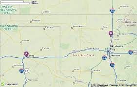 Driving Directions From Rick Husband Amarillo International Airport Ama In Amarillo Texas 79111 To Mulhall Oklahom Weatherford Oklahoma Ponca City Elk City