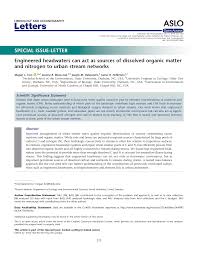 Engineered headwaters can act as sources of dissolved organic matter and  nitrogen to urban stream networks