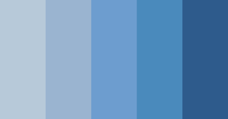 Country Blue Shades Color Palette - Hex Codes & PNG Download