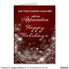 Corporate Happy Holidays With Our Appreciation Holiday Card Zazzle Com Holiday Design Card Corporate Greeting Cards Holiday Cards