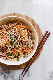 Cold Soba Noodle Salad With Peanut Sauce Vegan From My Bowl Recipe Soba Noodles Soba Noodles Salad Cold Soba