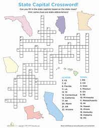 This time we are looking on the crossword puzzle clue for: Complete A State Capital Crossword Worksheet Education Com
