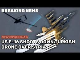 BREAKING: US F-16 shoots down allied Turkish drone over Syria - YouTube